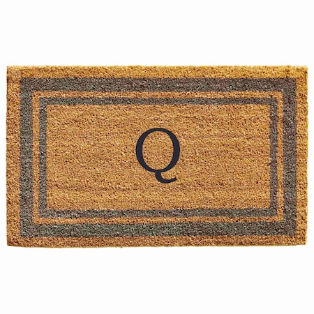 Calloway Mills Monogram Door Mat, Natural, Periwinkle, 24 in W x 36 in L 153022436Q